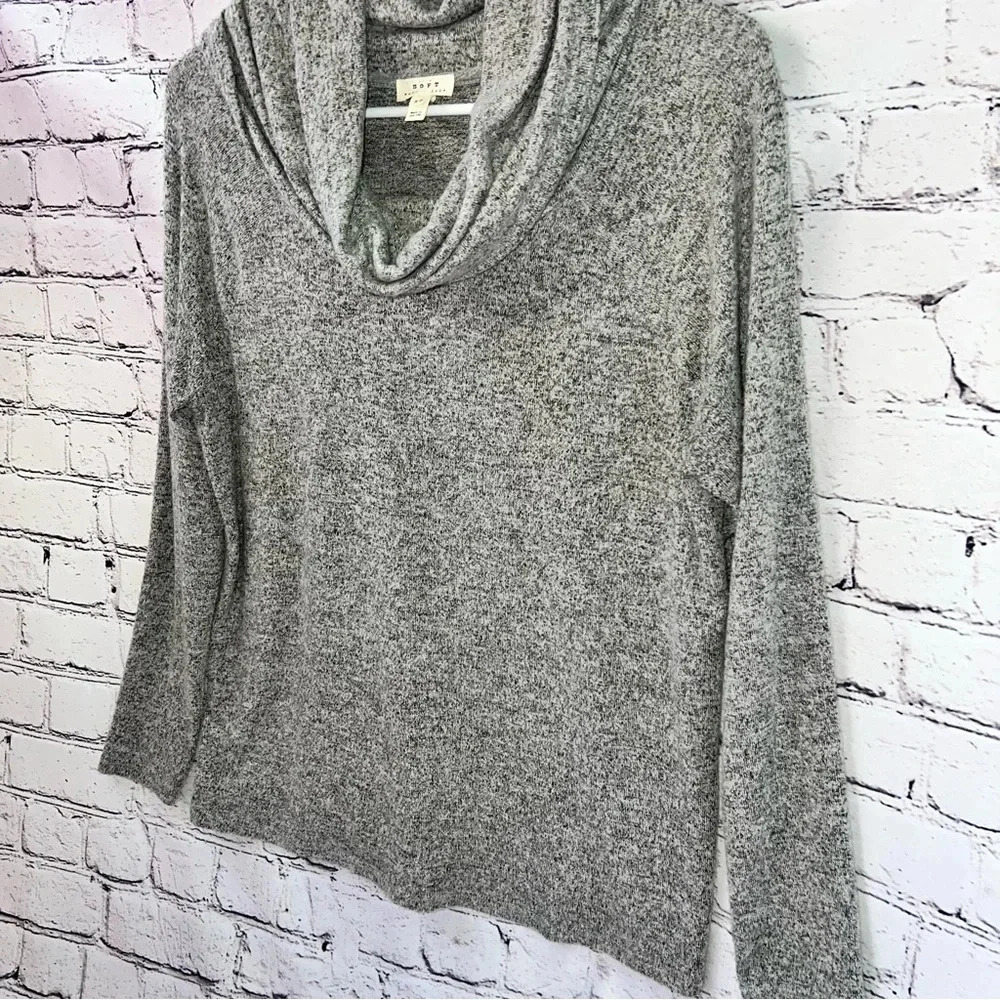 Joie Soft Cowl Neck Long Sleeve Cozy Sweater Marled Gray Size XS - Picture 3 of 7